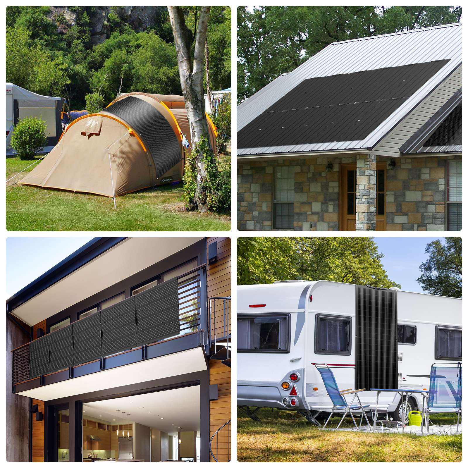 High-Efficiency Module Lighter Weight Flexible Solar Panels PV Mono Solar Power System For Car Boat RV Travel Home Yacht Outdoor