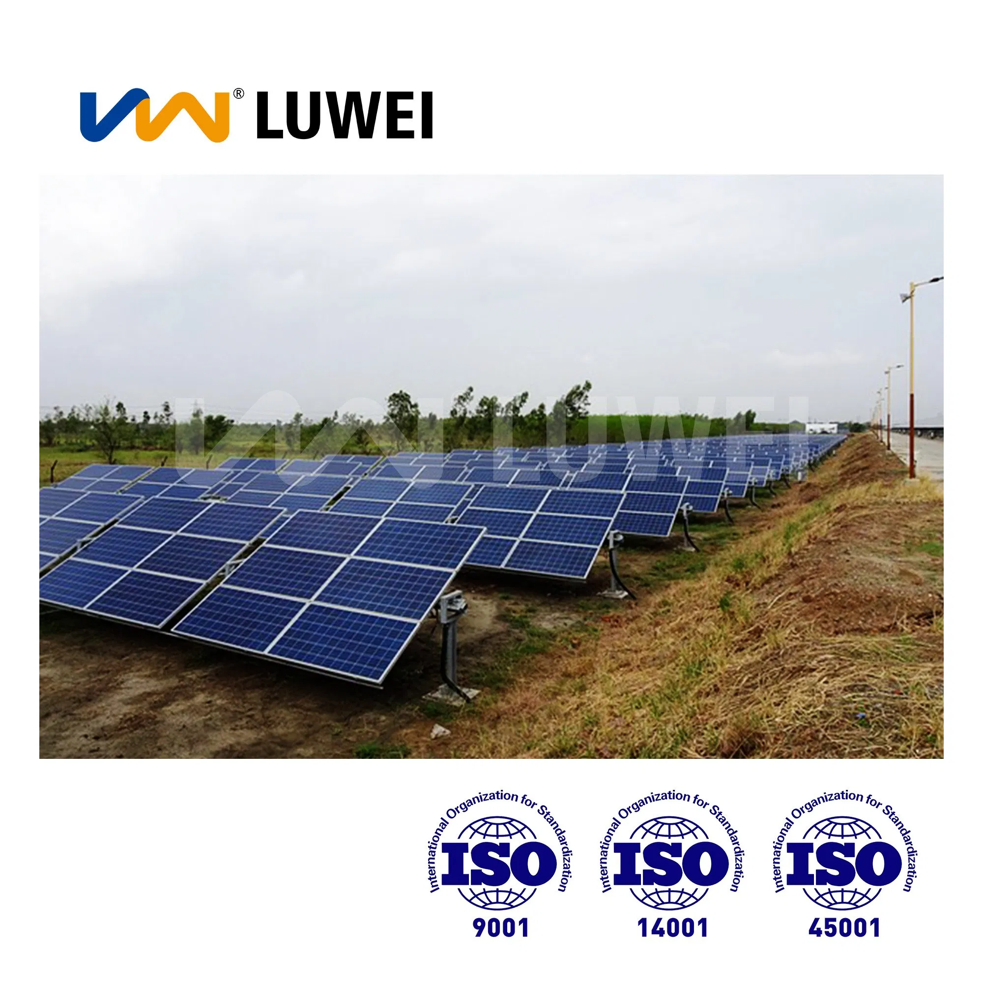 Aluminium Ground Mounted Racks Concrete Foundation Ground Mounting Structure for Solar Panel