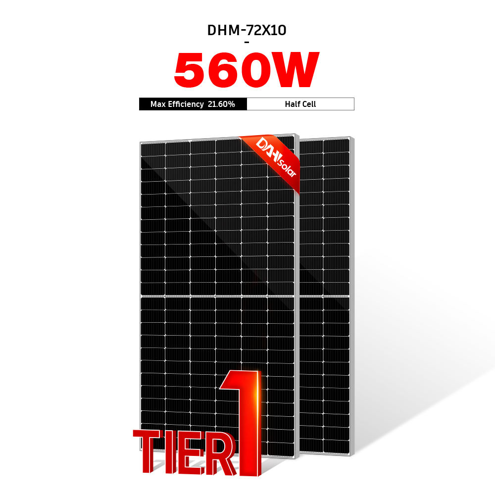 Tier 1 DAH SOLAR 560W Mono Half Cell Solar Panel 540W 550W PV Module for Agricultural Irrigation