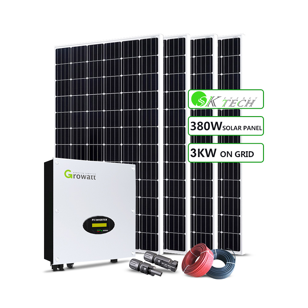 On Grid 6kw Solar Panel Set 5000w System for House Use Solar Power System 6kw