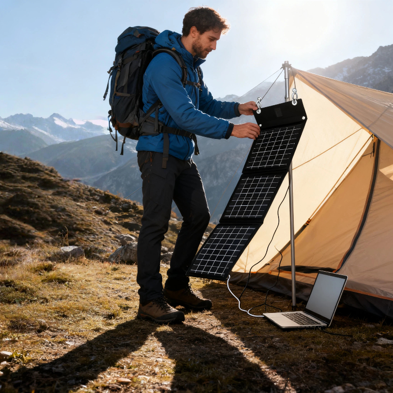 High Efficiency 18W Foldable Portable Solar Panel Kit TUV Certified Eco-friendly Waterproof IPX4 Outdoor Camping Alecter Solar