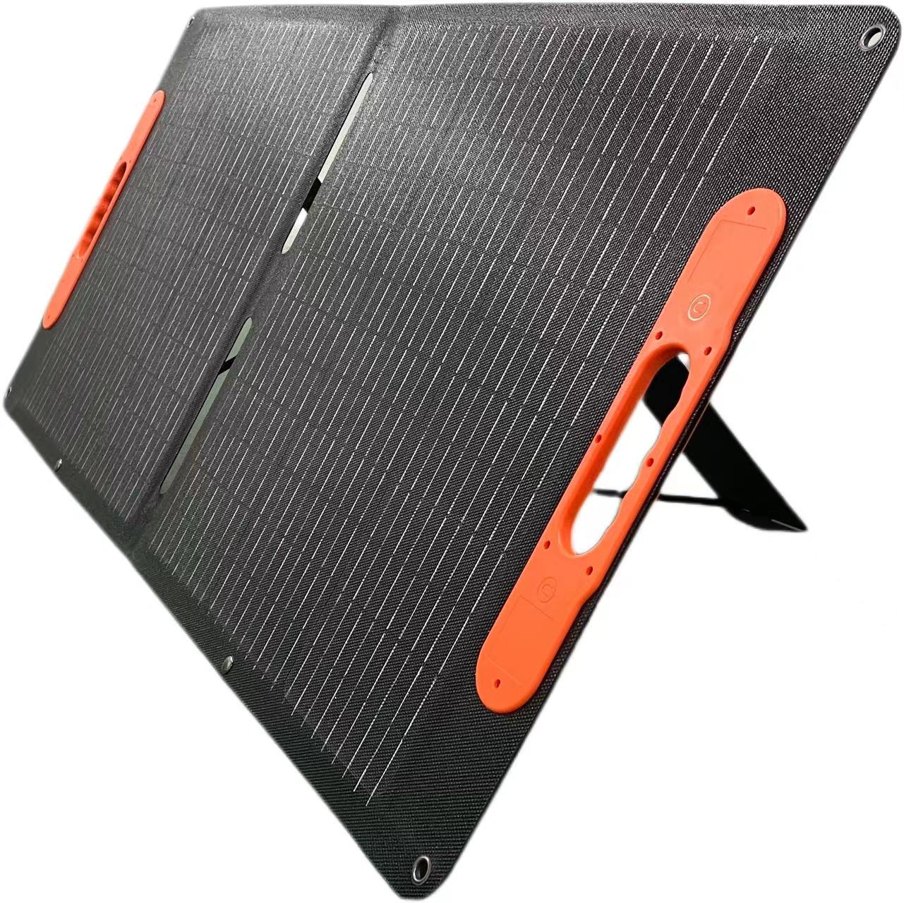 Portable Solar Panels100W 2-Fold Design Foldable Solar Panel Charger Waterproof Dustproof With DC And USB Ports