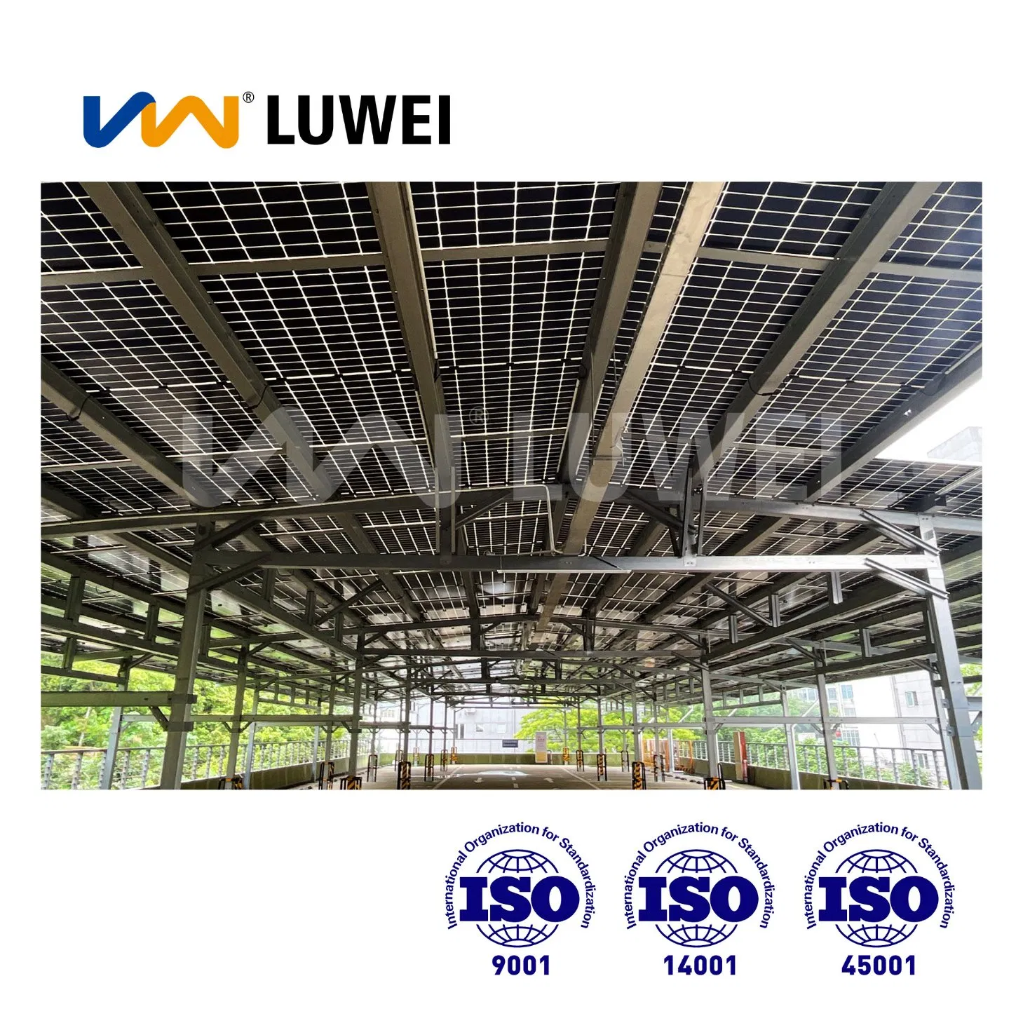 Aluminium Ground Mounted Racks Concrete Foundation Ground Mounting Structure for Solar Panel