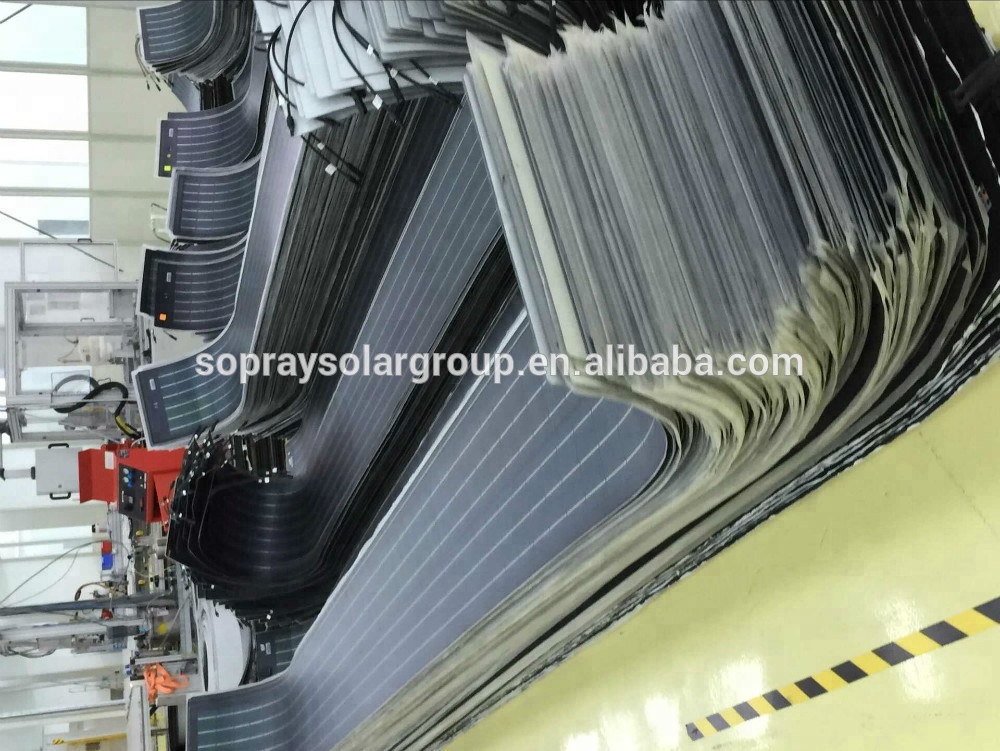 40w to 550w FLEX Adhesive Thin Film Flexible Solar Panel, Easy to Install for TPO System