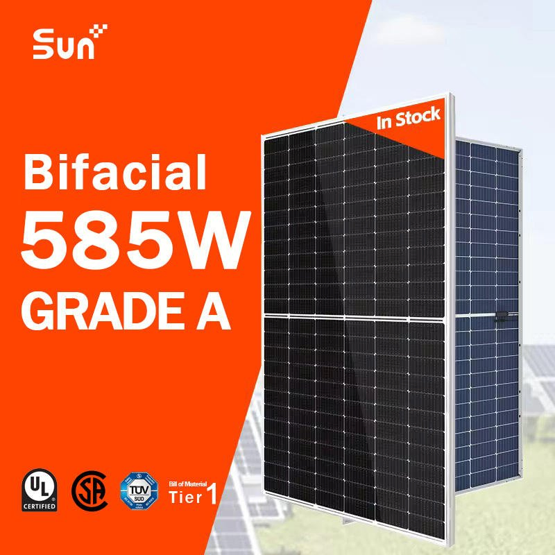 Sunplus Professional 585W N-Type Bifacial Monocrystalline Solar Panel for Ground-Mounted Solar Power Station