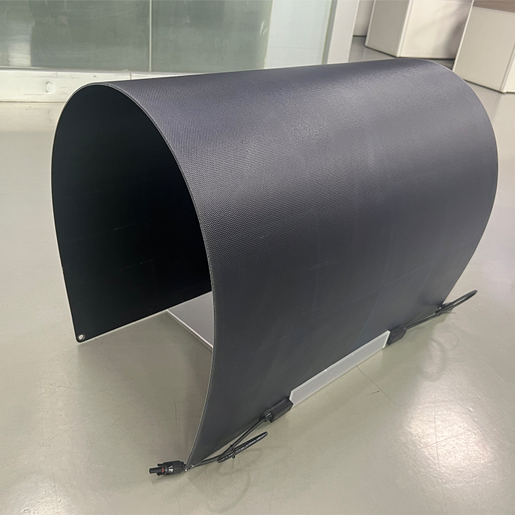 Custom Shaped Full Black Monocristalline Flexible Solar Panel Soft and Lightweight Photovoltaic Panels for Balcony &amp; Roof