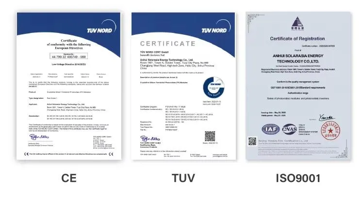Solar Panels Certifications