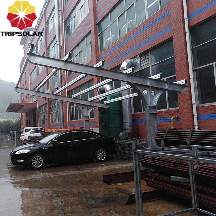 Waterproof Solar PV Panels Mounting Bracket System Car Parking Shed For Carport PV Parking Lot