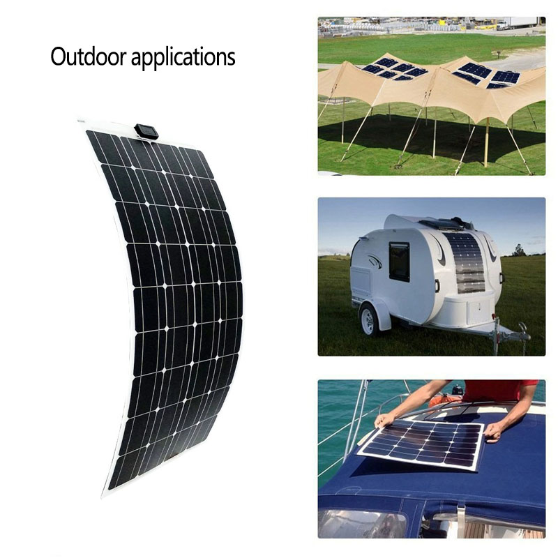 High Efficiency Flexible Panel Light Weight Semi Flexible Sticker Flexible Solar Panels for Boat Roof Fence