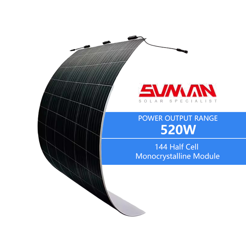 2025 High Quality Flexible Solar Panel 200W 300W 400W 520w Double Glass Solar Panels for Solar Home System