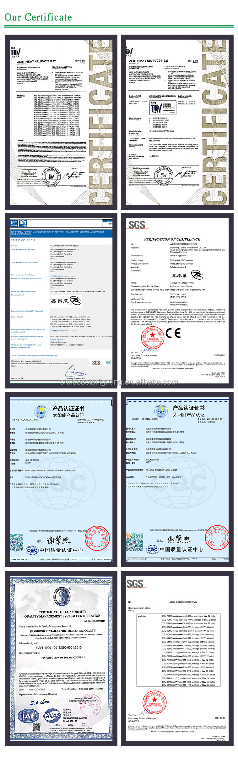 Product Specification Sheet