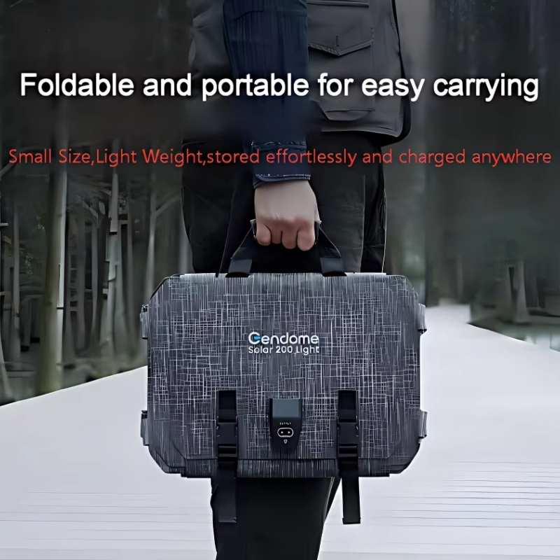 Gendome 200W Portable Solar PV Panel Folding Portable Monocrystalline Silicon A Photovoltaic Power Solar 200 Photovoltaic Panel