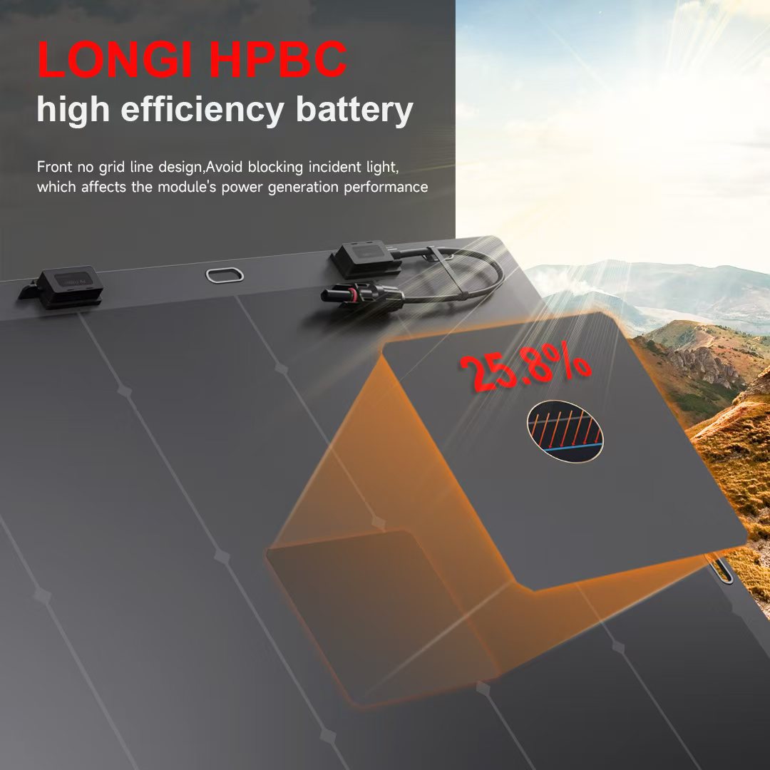 Original Factory Home Use 210w On-grid Monocrystalline Silicon Thin Film Flexible Solar Panel Rollable for Balcony PV Station