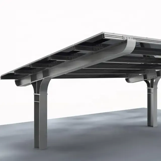 Waterproof Solar PV Panels Mounting Bracket System Car Parking Shed For Carport PV Parking Lot