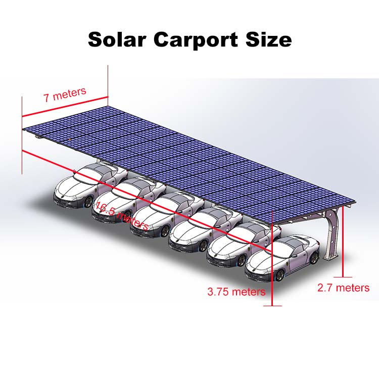 6 Car Off Grid Solar Carport System 24.78KW Panels 32KWh Battery For Sustainable Living