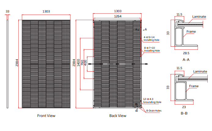 Trina N-Type PV Panels NEG21C.20 Vertex N 715W 720W 725W 730W 735W 740W Bifacial Solar Panels Price for Aquaculture Plant