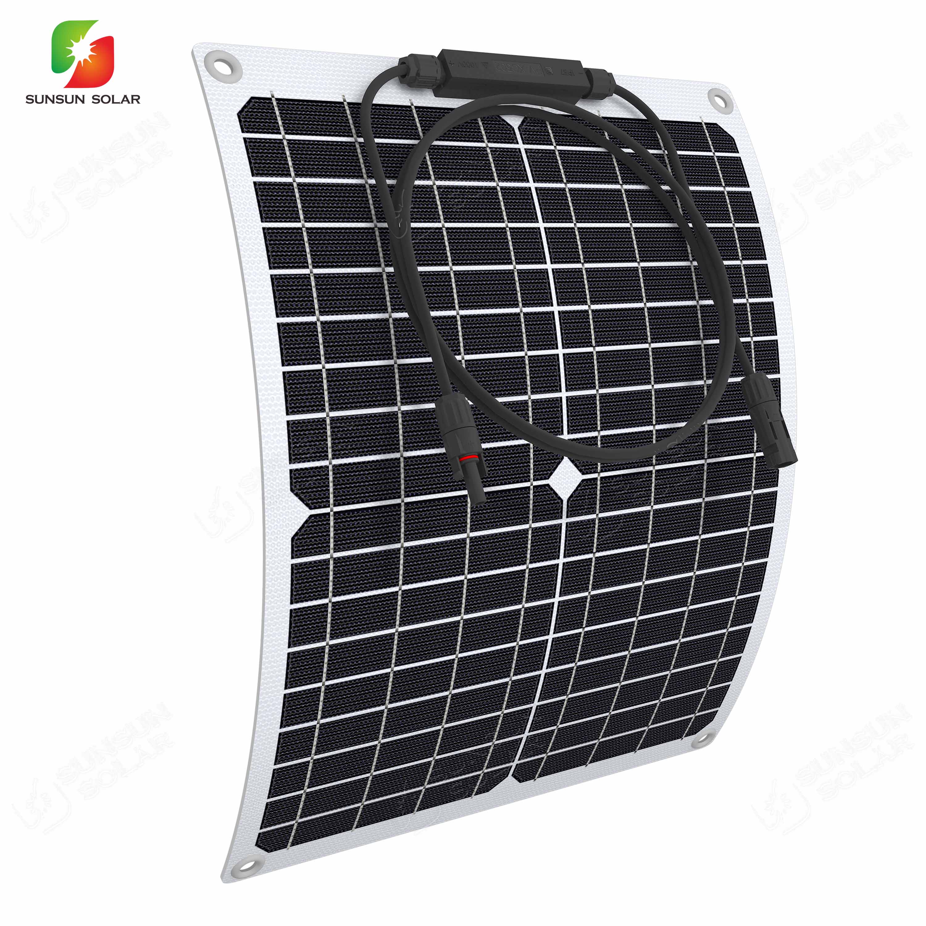 20W 18V ETFE Monocrystalline Flexible Solar Pv Panel For Solar System Semi Flexible Solar Panels For Boats