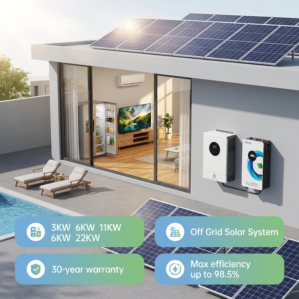 Off Grid 3kw 11KW 22kw 6KW Photovoltaic Solar Power Panels Complete Energy System Kit with Mppt Controller for Home Use