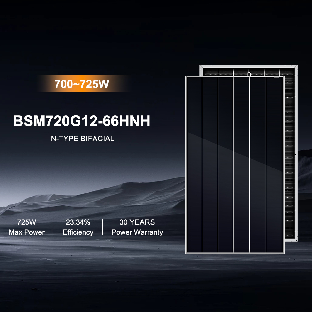 Bluesun Mono Shingled Bifacial Panel Solar 700W 720W 730W 750W Solar Panels for Industrial