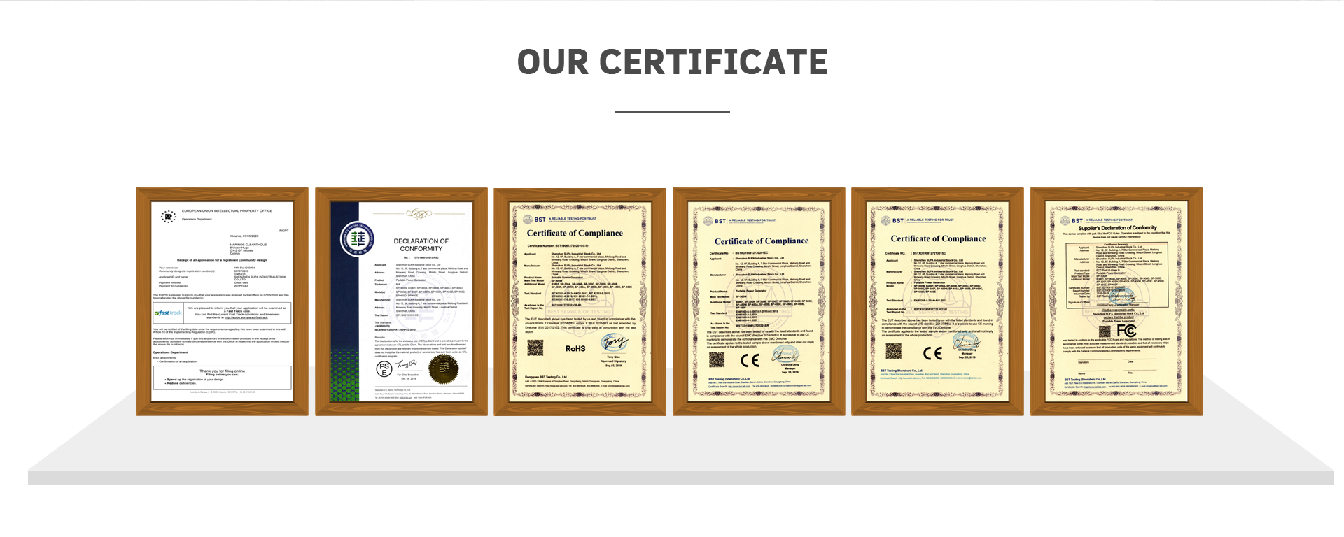 Technical Certificates Document 1