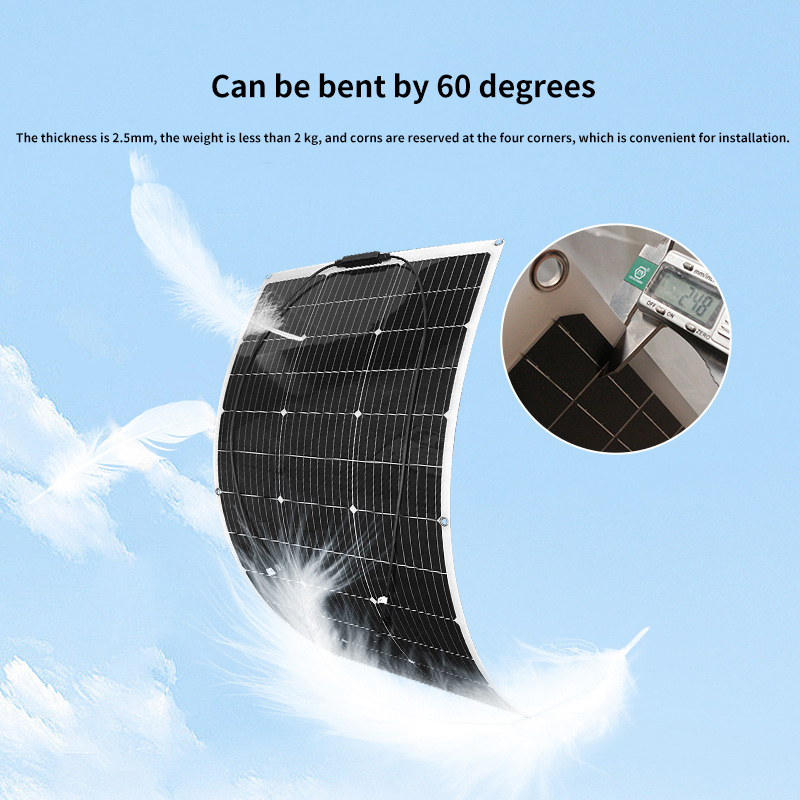 SHENHAUR PV Mono Solar Power System 12V 24V 100 150 200 Watt 500 1000W 100W 150W 200W Foldable Thin Film Flexible Solar Panels