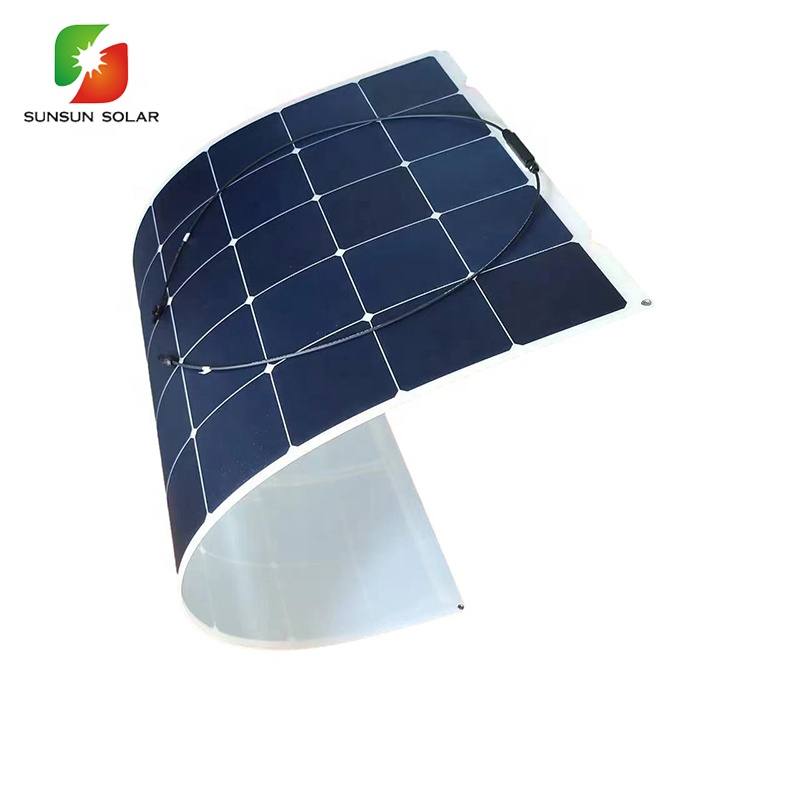 Customize Support SunPower Maxeon Monocrystalline Cell 300W 310W ETFE Semi Flexible PV Panels For Roof Balcony Boat Caravan Home
