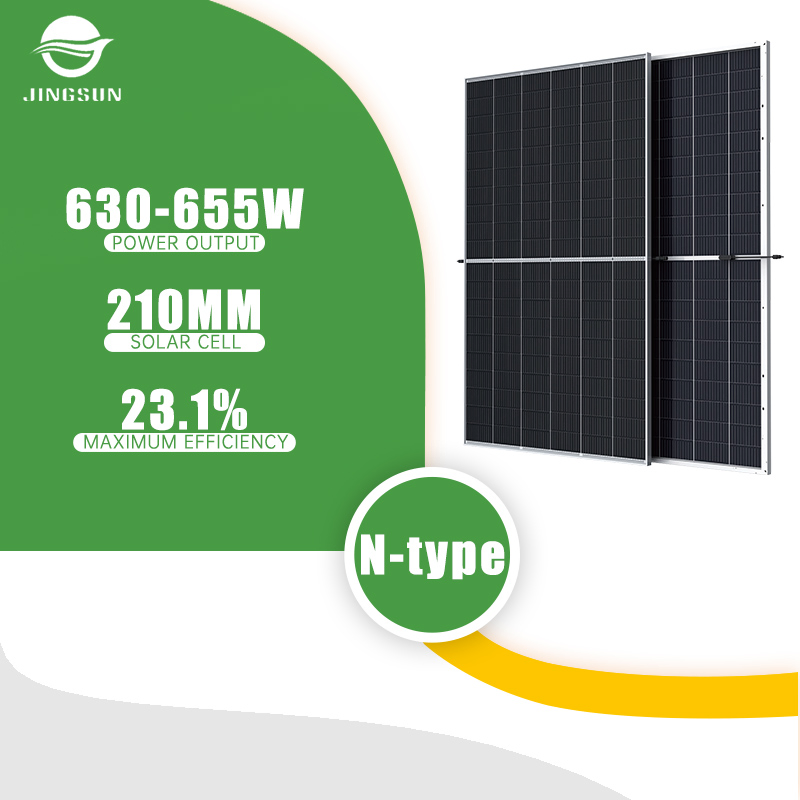 Jingsun Hot Selling Jam132D 630W 635W 640W 650W 655W Solar Panel for Energy Storage for Commercial Use