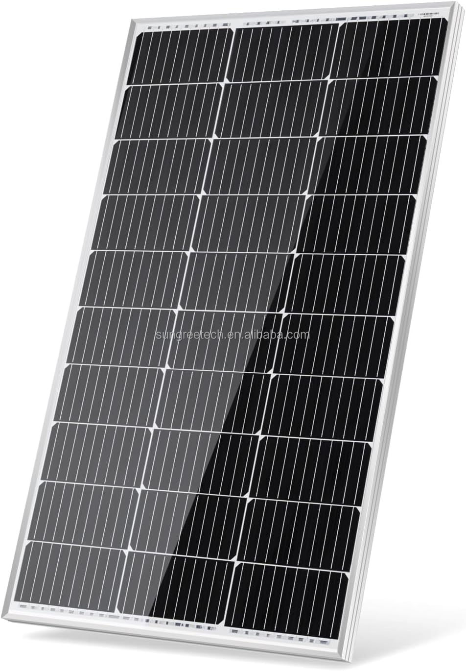 Solar Panels 100 Watt 12 Volt High-Efficiency Monocrystalline PV Module Power Charger for RV Marine Rooftop Farm Battery