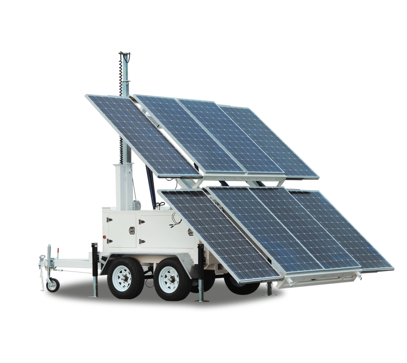 4KW 5KW Mobile Solar Power Bank High Mast Solar Powered Trailer Solar Generator