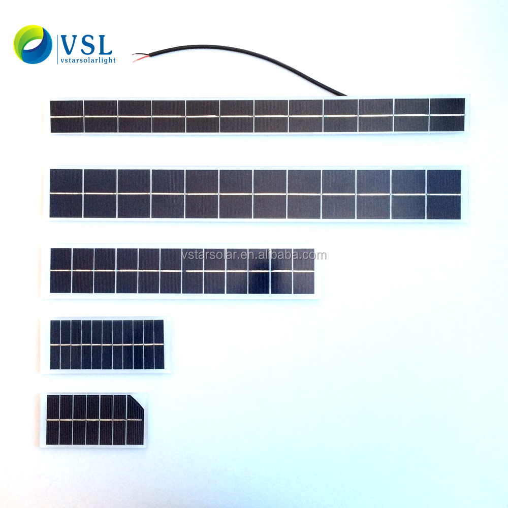 High Efficiency Polycrystalline 3W Slim Solar Panel bar for Window Lighting