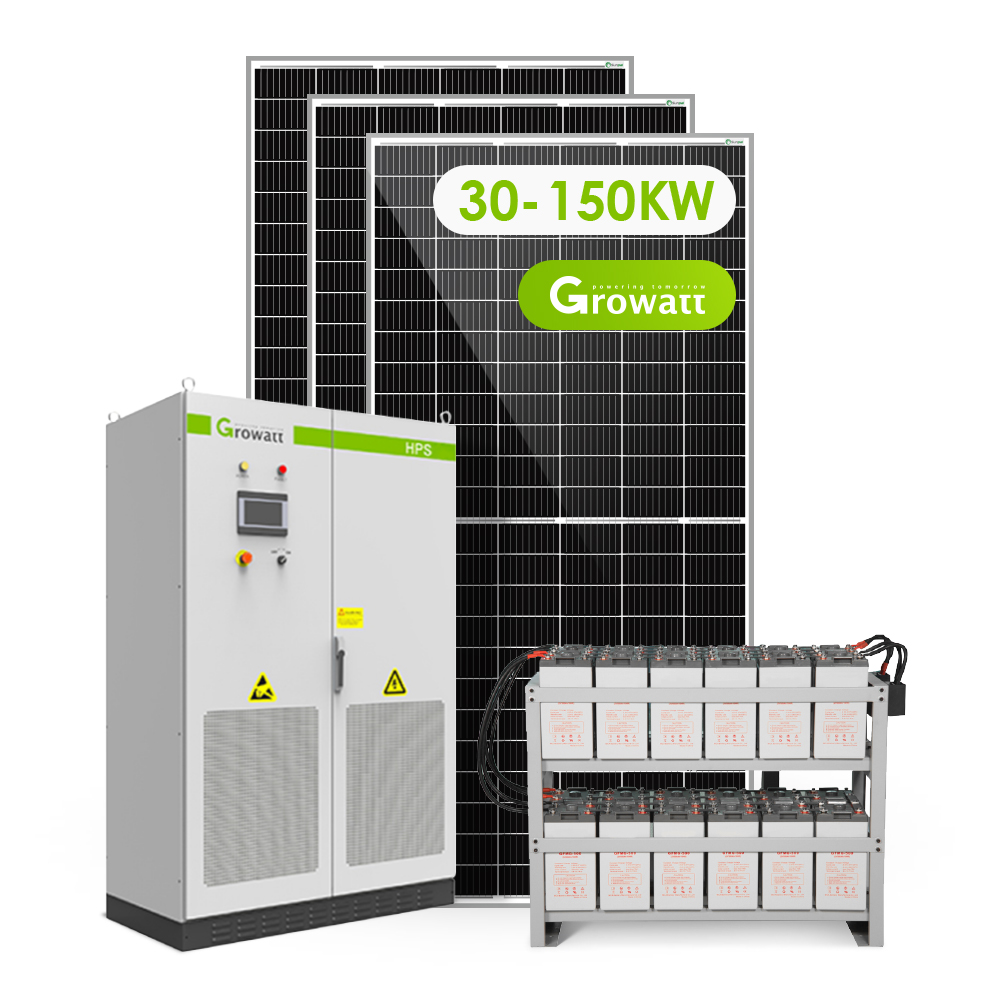 Roof Mounted Hybrid Solar PV Panels System 30KW 50KW 80KW 100KW 150KW for Factory Use