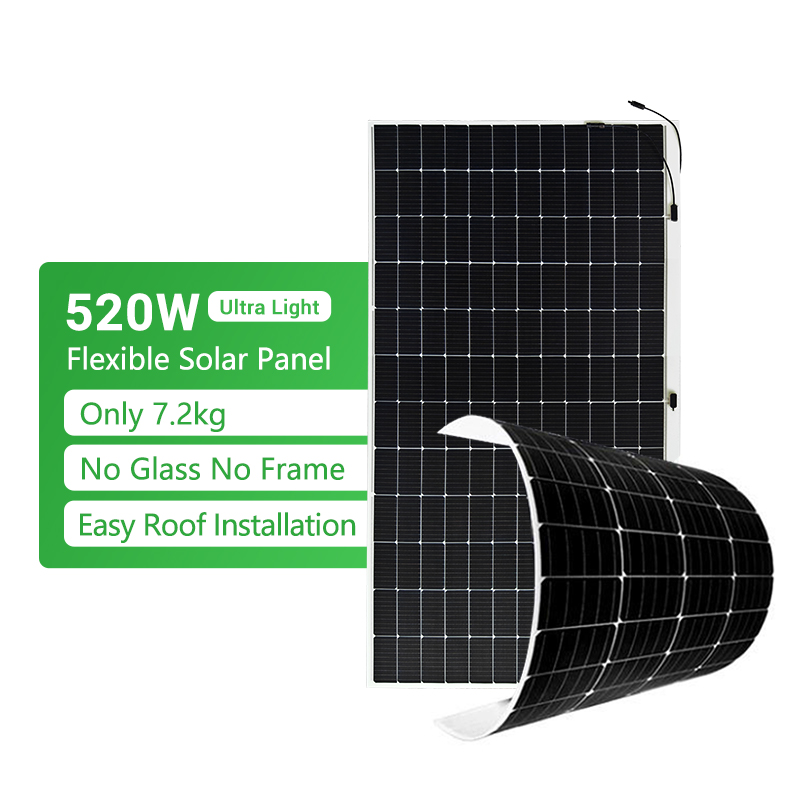 Monocrystalline Flexible Solar Panel Sunman Earc 430W 530W Lightweight Frameless Silicon Flexible Waterproof Solar Panels