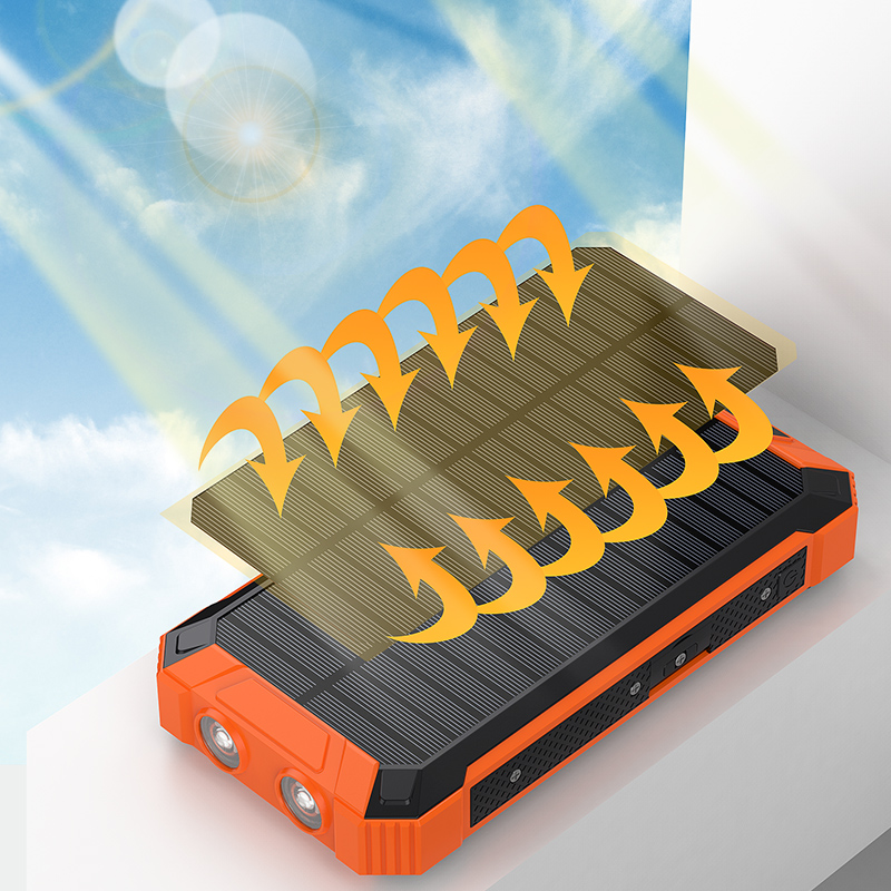 New Arrive Hy-2101 Type C Micro Usb With Line Power Banks Station 3 In 1 Solar Emergency Power Bank Outdoor