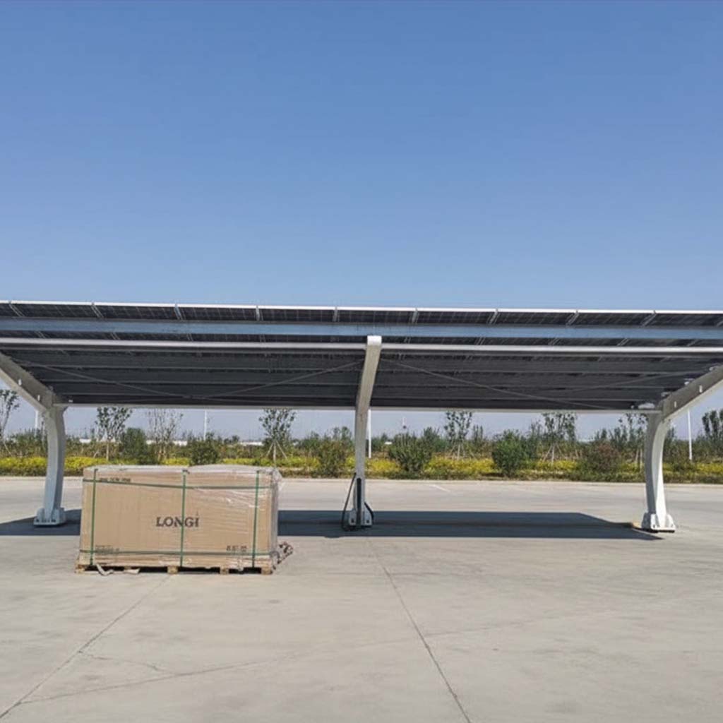 6 Car Off Grid Solar Carport System 24.78KW Panels 32KWh Battery For Sustainable Living