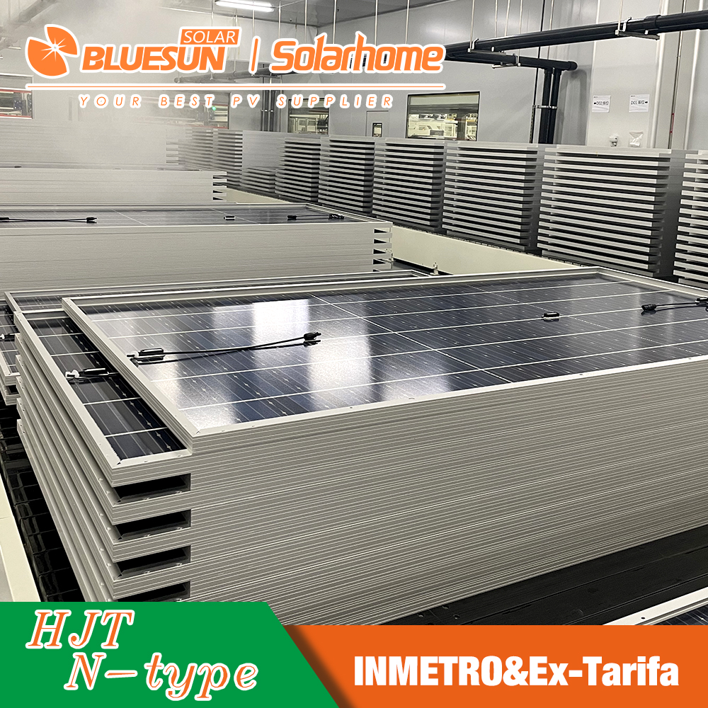 Bluesun 720Watt Shingled Bifacial Solar Module for Agriculture and Industrial Applications with Durable and Efficient Output