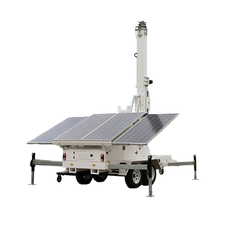 High Quality Durable Industrial MPPT Solar Panels Outdoor Mobile Power Generation Trailer With Folding Design