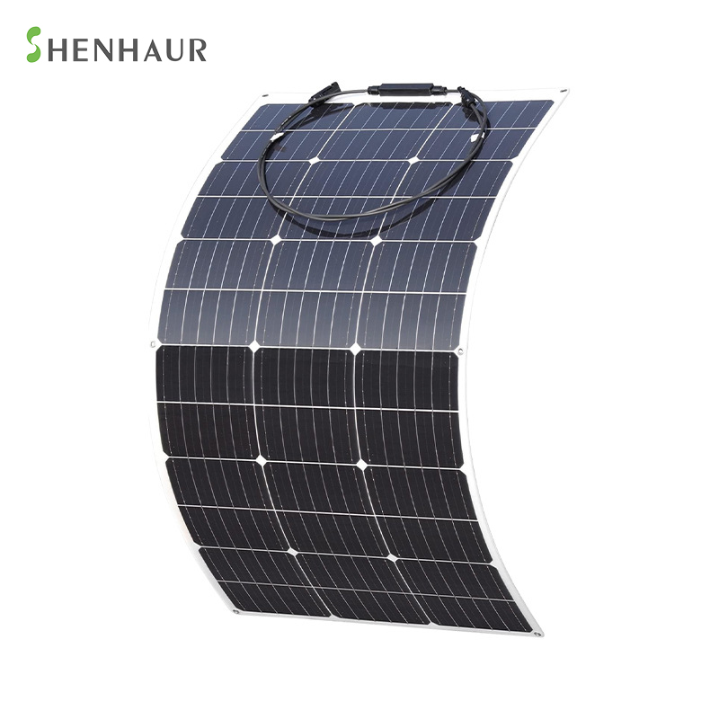 SHENHAUR PV Mono Solar Power System 12V 24V 100 150 200 Watt 500 1000W 100W 150W 200W Foldable Thin Film Flexible Solar Panels