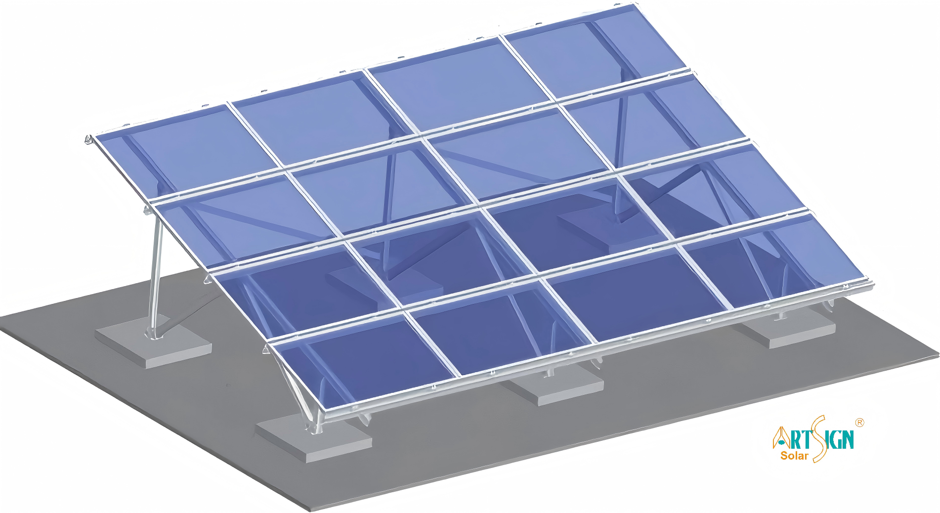 Art Sign|Pre-assembled Lightweight Aluminum PV Solar Panels Ground Mounting Racking System For Commercial Projects TUV/CE