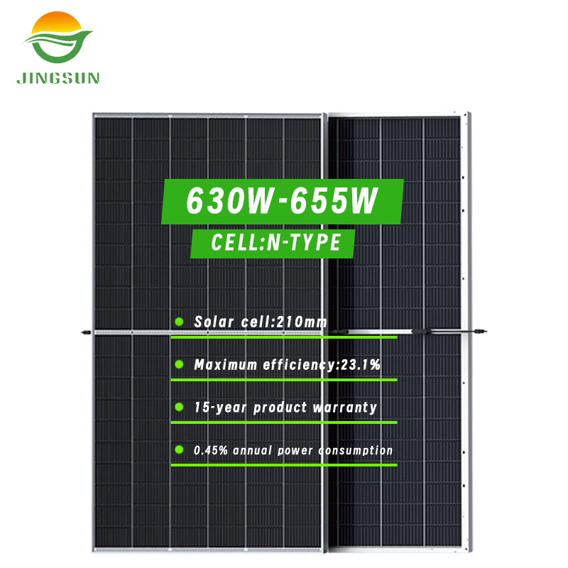 Jingsun Hot Selling Jam132D 630W 635W 640W 650W 655W Solar Panel for Energy Storage for Commercial Use