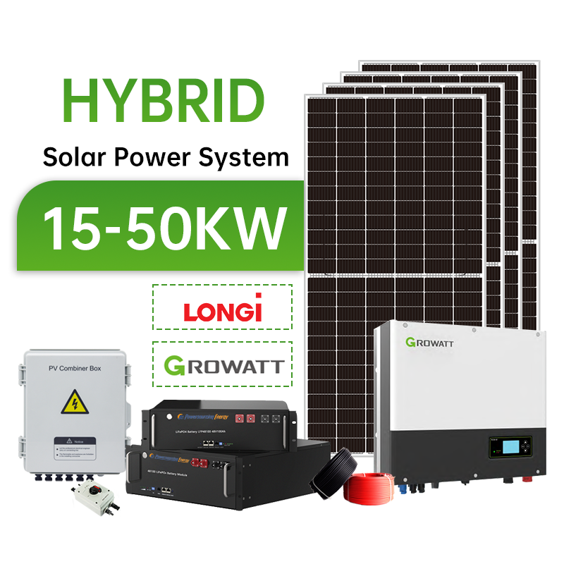 5kW 10kW 20kW 30kW 50kw Solar Panels With Battery And Inverter Complete Kit Hybrid Solar Energy System For Home