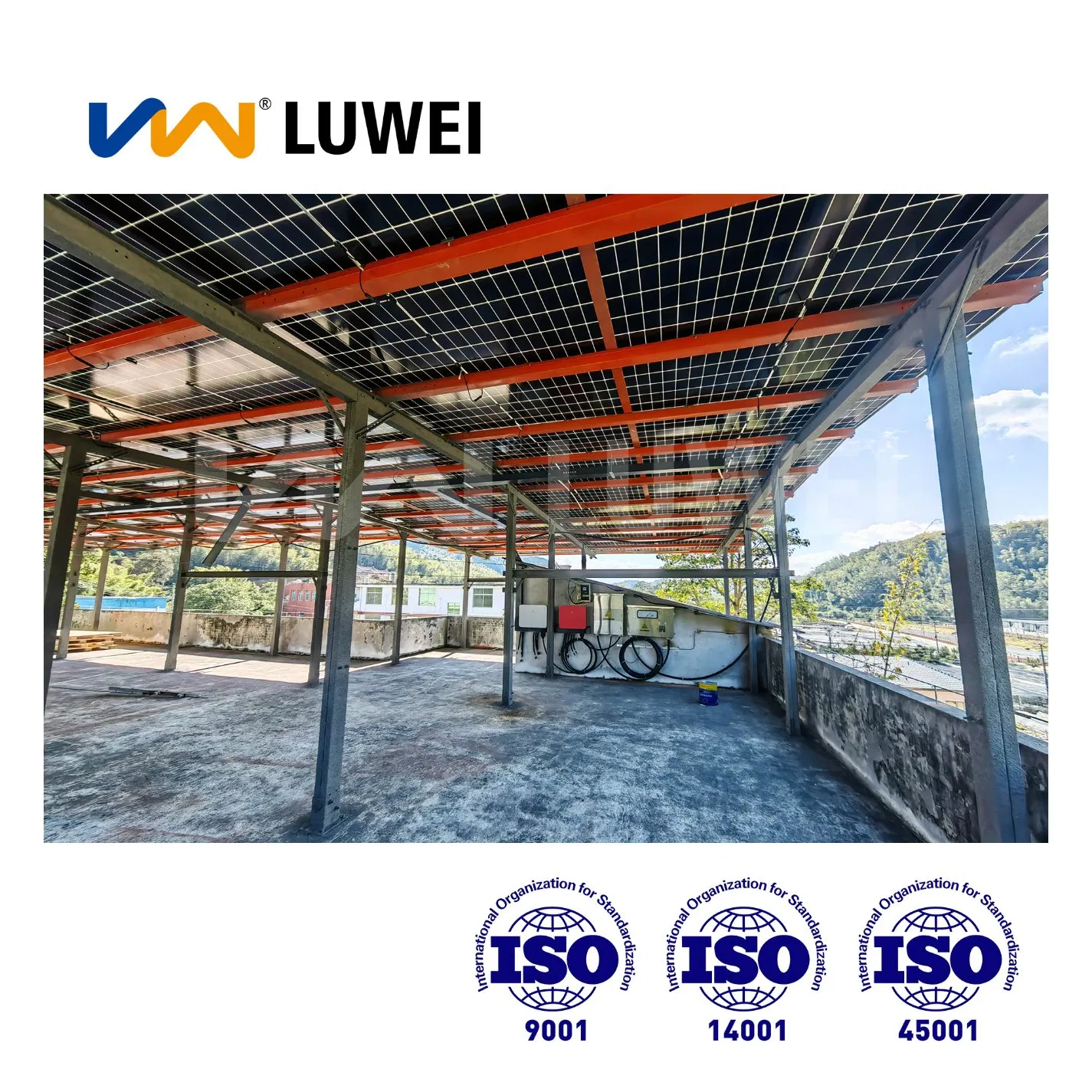 Aluminium Ground Mounted Racks Concrete Foundation Ground Mounting Structure for Solar Panel