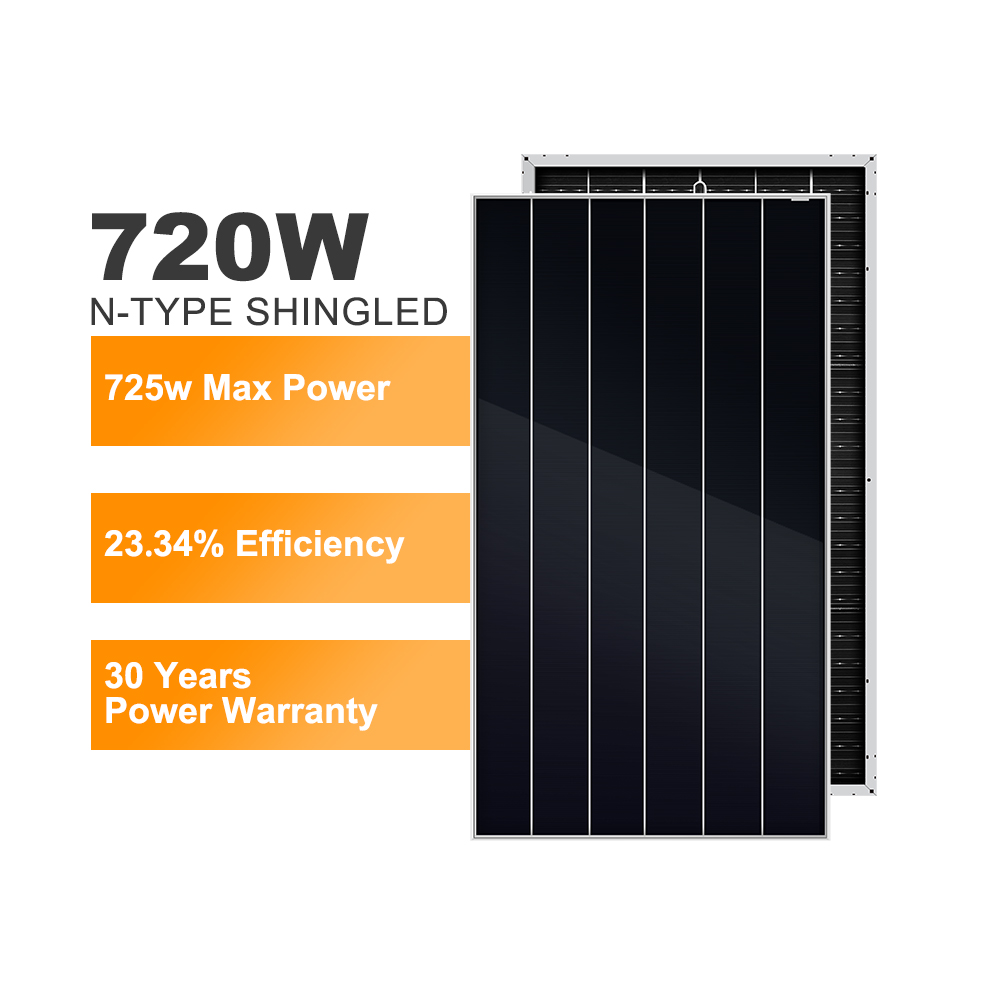 Bluesun Mono Shingled Bifacial Panel Solar 700W 720W 730W 750W Solar Panels for Industrial