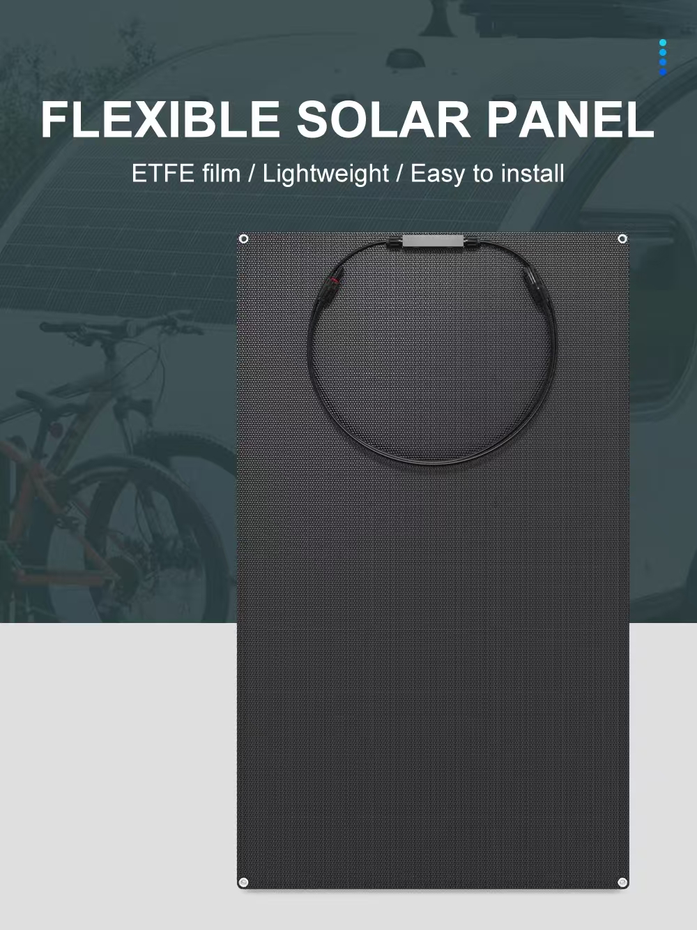 Customizable 230W Flexible Solar Panel ETFE Monocrystalline Bendable Waterproof PV Module for RV Boat Marine Camping Outdoor