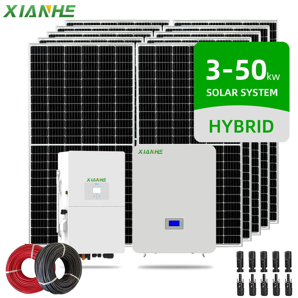 Residential Hybrid Solar Energy System Full Package 5KW 6KW 8KW 10KW 10kv Complete 20kw Solar System With Lithium Battery