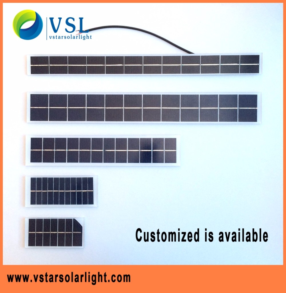 High Efficiency Polycrystalline 3W Slim Solar Panel bar for Window Lighting