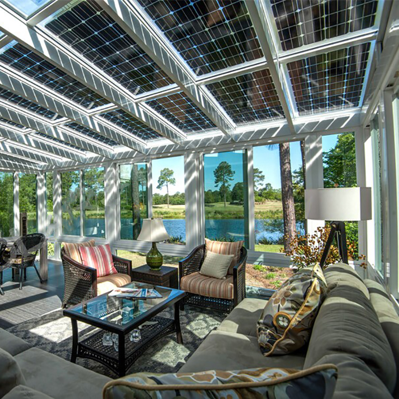 Commercial solar panel field