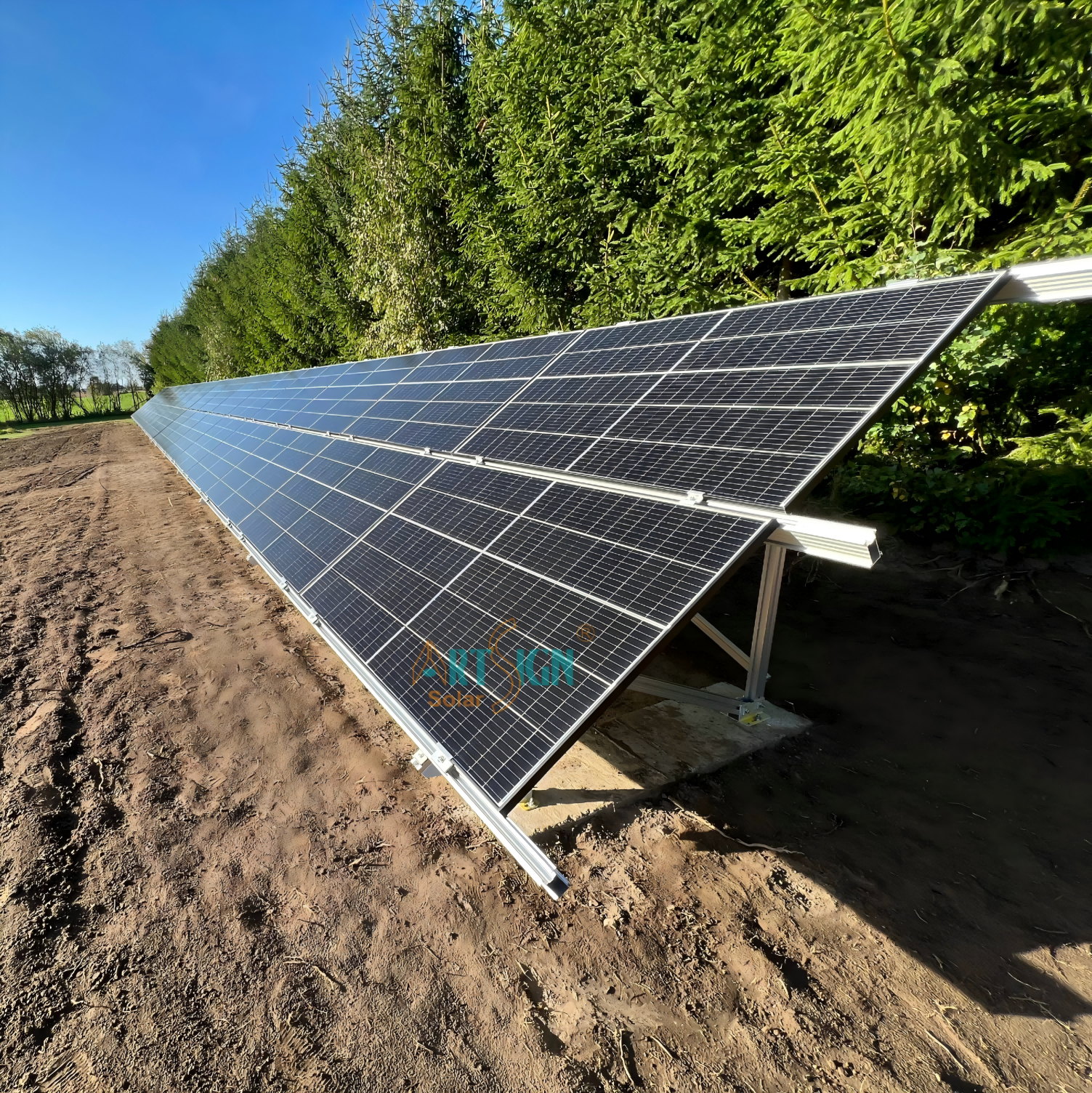Art Sign|Pre-assembled Lightweight Aluminum PV Solar Panels Ground Mounting Racking System For Commercial Projects TUV/CE