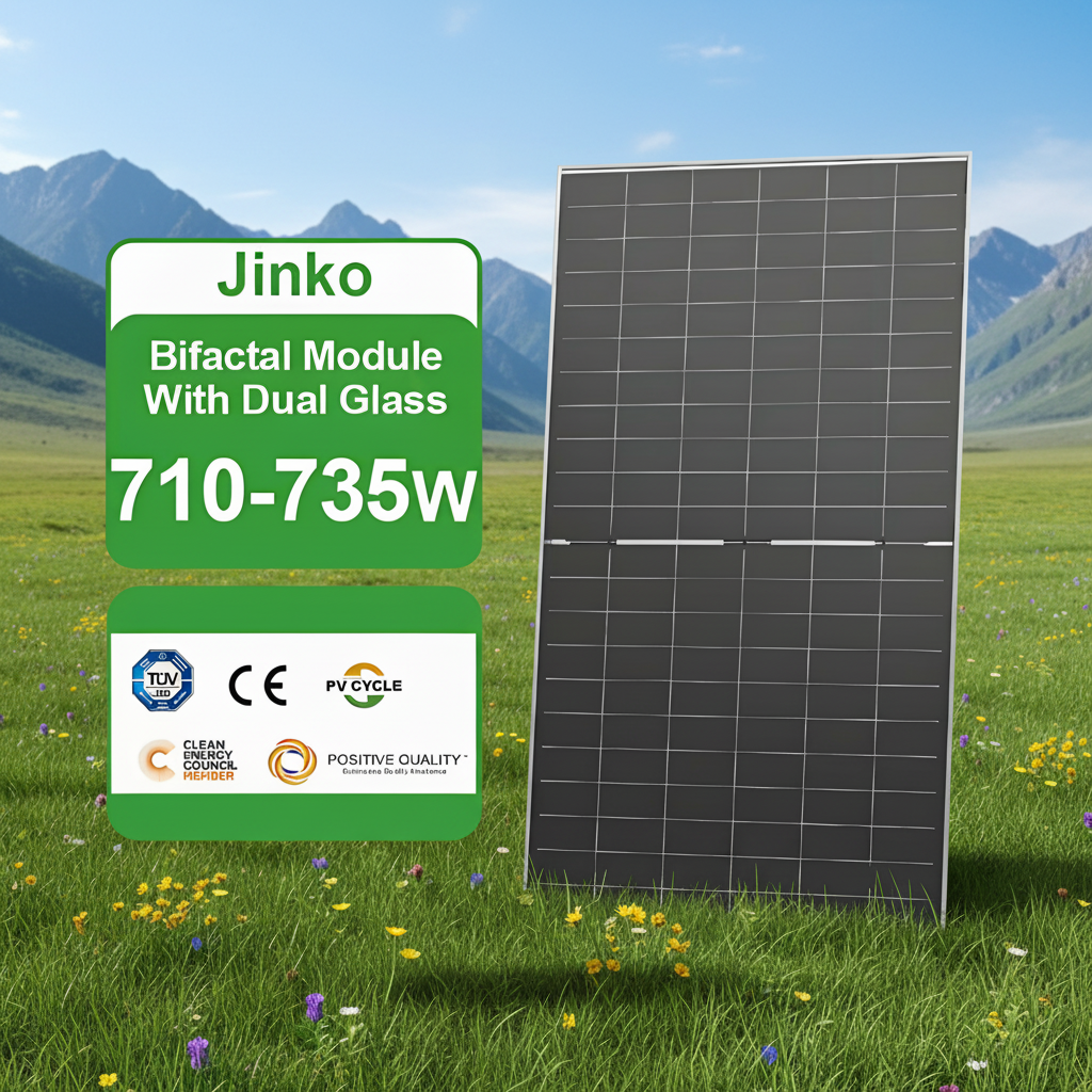 Jinko Tiger Neo 3.0 N-Type 66HL5-BDV Bifacial Solar Panels 710W 715W 720W 725W 730W 735Watt Jinko Solar Panel for Industrial