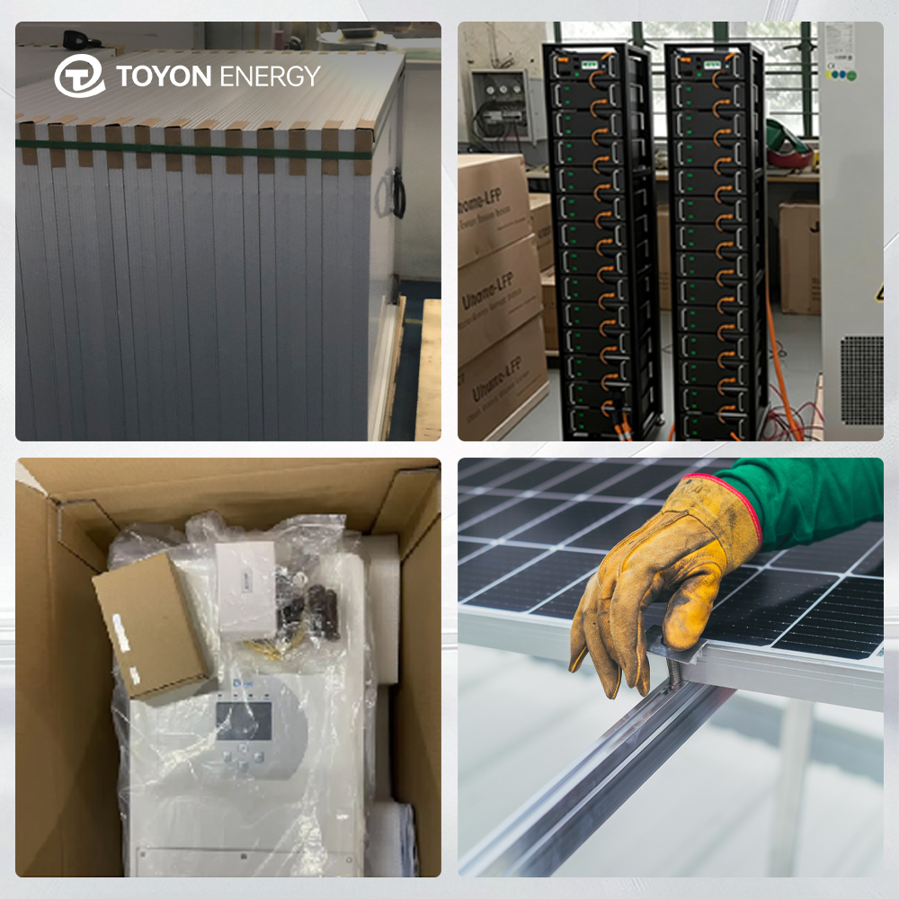 Toyon Eu Warehouse 70KW 140KWH All In One Ess Multifunctional Solar Panel Power System With 620W Mono N Type Topcon Solar Panels