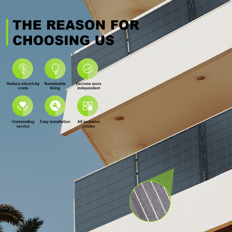Custom Monocrystalline Silicon Flexible Solar Panels 200W/210W Solarx Energie System for Home Use Balkon Plug-in Set for Balcony